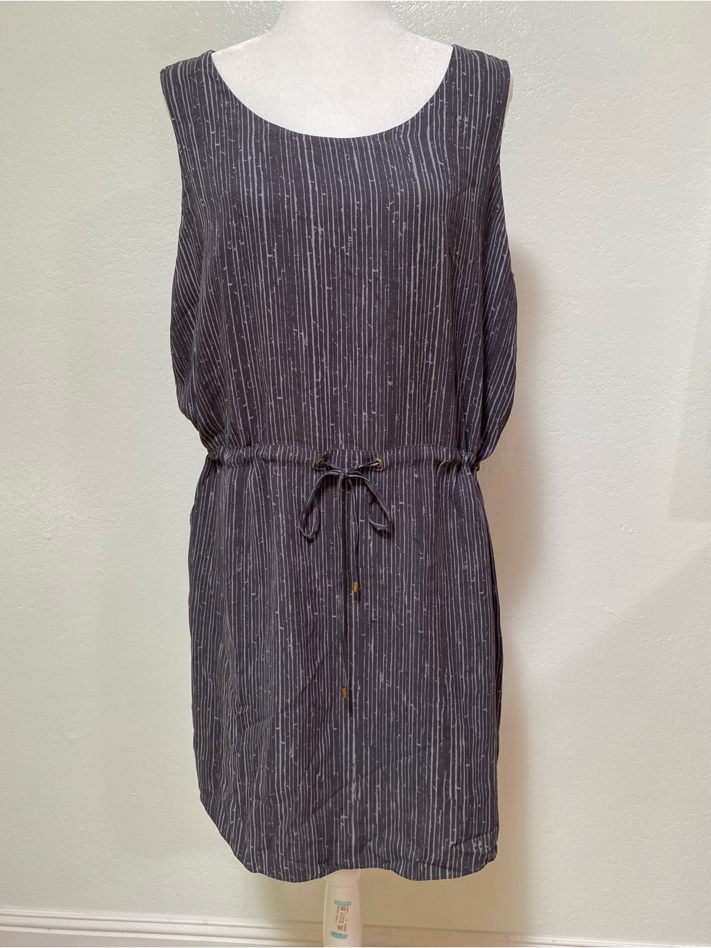 New Eileen Fisher Shima Printed Silk Crepe Dress Women’s L